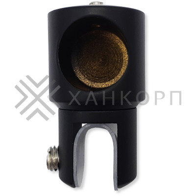 Держатель стекла FDC-12 трубы 19 торцевой 0°-360°, латунь/черный