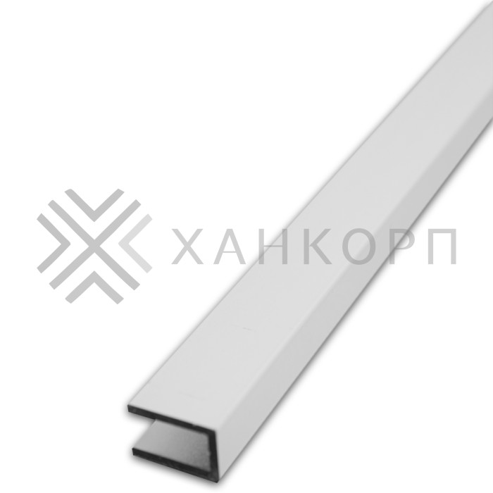 Профиль FDPA-50.3 п-образный 19х12,5х2 мм под стекло 8 мм, 3 м, алюминий/белый