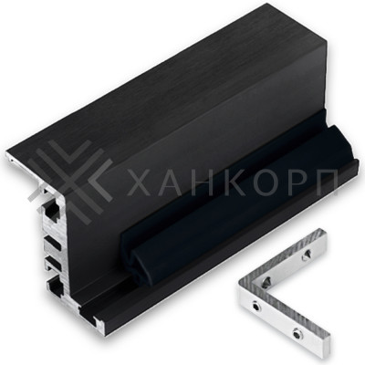 Комплект дверной коробки FDM-64, Z-образный 2.5м, алюминий/черный