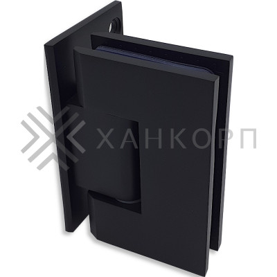 Петля Альфа FDP-10 стена-стекло с боковым креплением, цинк/черный