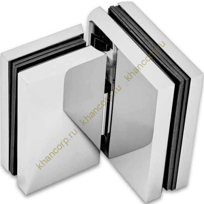 Петля Фурия FDP-242L стекло-стекло 180° левая, с подъемным механизмом, латунь/хром