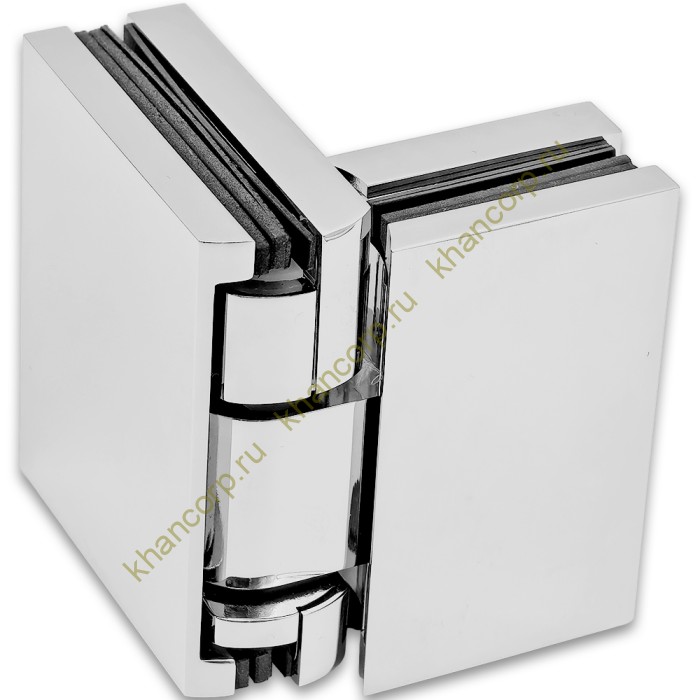 Петля Фурия FDP-242L стекло-стекло 180° левая, с подъемным механизмом, латунь/хром