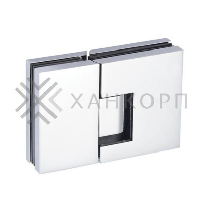 Петля Фурия FDP-242L стекло-стекло 180° левая, с подъемным механизмом, латунь/хром