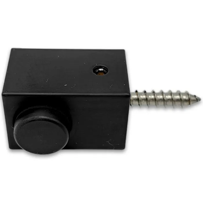 Дверной стопор FDA-08R правый к стене/полу, нержавейка/черный