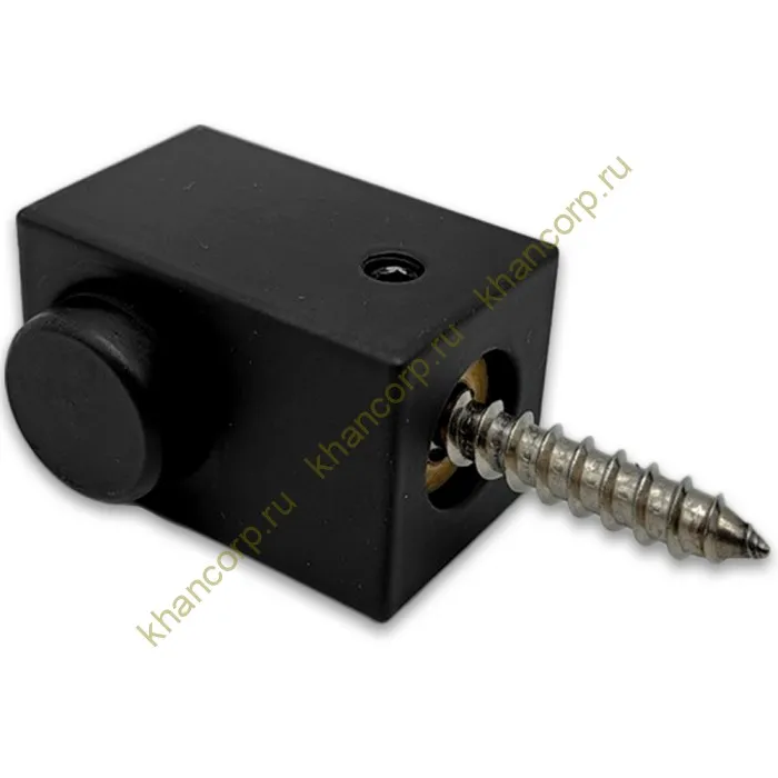 Дверной стопор FDA-08R правый к стене/полу, нержавейка/черный