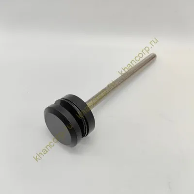 Стеклодержатель FKK-41, 10х10 мм Ø50 мм М10 для стекла, нержавейка/черный