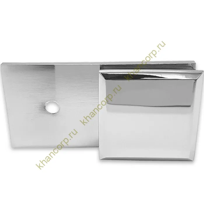 Коннектор Бета β FDK-25 стена-стекло 180˚ с пластиной, латунь/хром