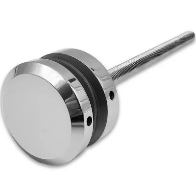 Стеклодержатель FKK-41, 10х10 мм Ø50 мм М10 для стекла, нержавейка/полированный