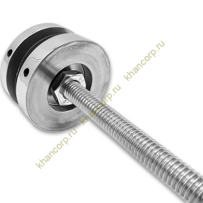 Стеклодержатель FKK-41, 10х10 мм Ø50 мм М10 для стекла, нержавейка/полированный