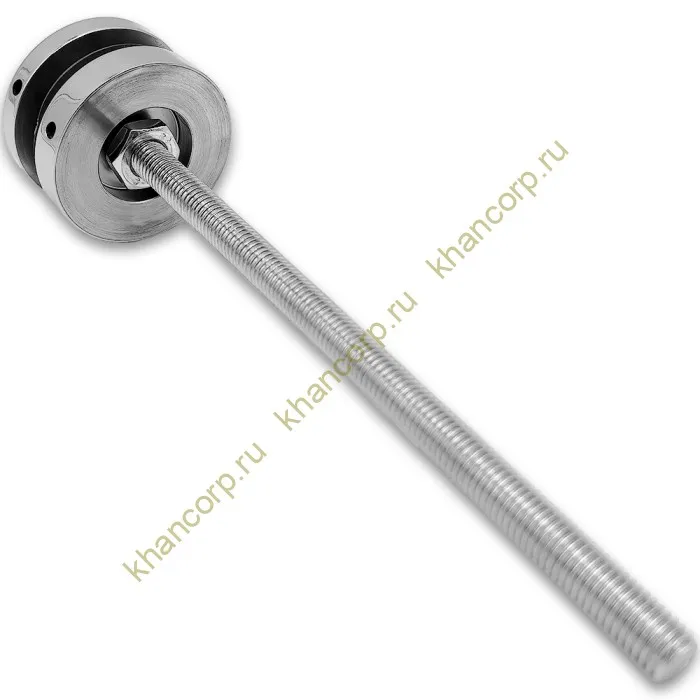 Стеклодержатель FKK-41, 10х10 мм Ø50 мм М10 для стекла, нержавейка/полированный