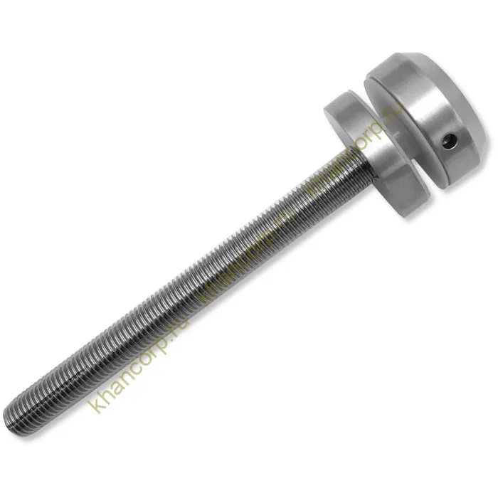 Стеклодержатель FKK-41, 10х10 мм Ø50 мм М10 для стекла, нержавейка/матовый