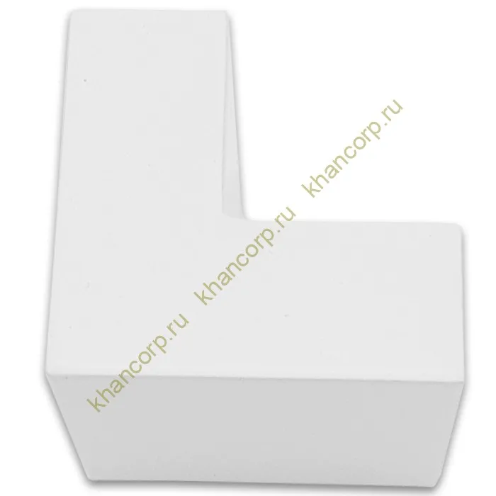 Соединитель FDC-32 трубы 30х10 угловой 90° вертикальный, нержавейка/белый