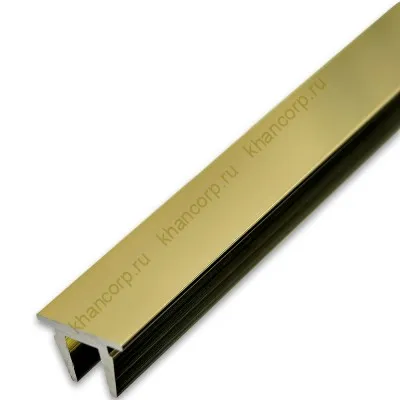 Верхняя заглушка FDPA-500.1 для п-образного профиля 19х13х2 мм, 1 м ,алюминий/золото