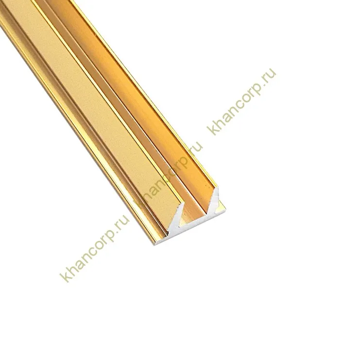 Верхняя заглушка FDPA-500.1 для п-образного профиля 19х13х2 мм, 1 м ,алюминий/золото