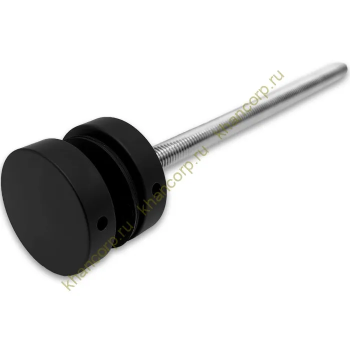 Стеклодержатель FKK-46, 10х10 мм Ø40 мм М10 для стекла, нержавейка/черный