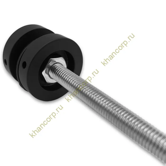 Стеклодержатель FKK-46, 10х10 мм Ø40 мм М10 для стекла, нержавейка/черный