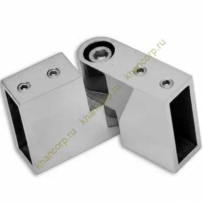 Соединитель FDC-37 трубы 30х10 вертикальный 90°-180°, нержавейка/полированный