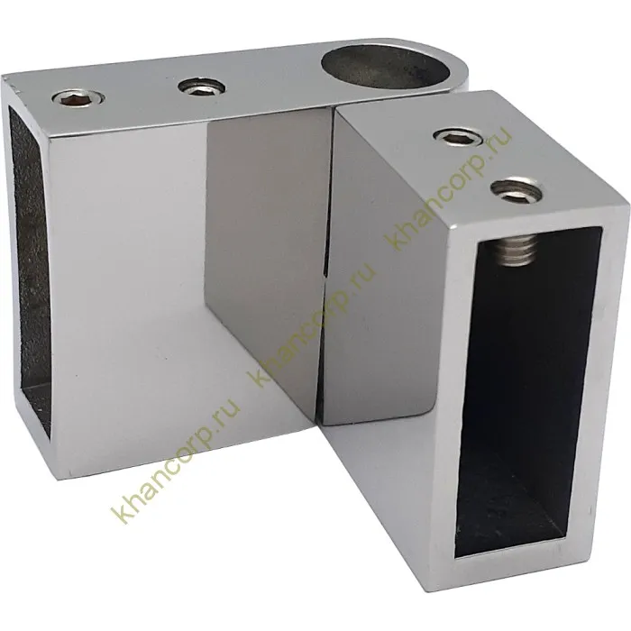 Соединитель FDC-37 трубы 30х10 вертикальный 90°-180°, нержавейка/полированный