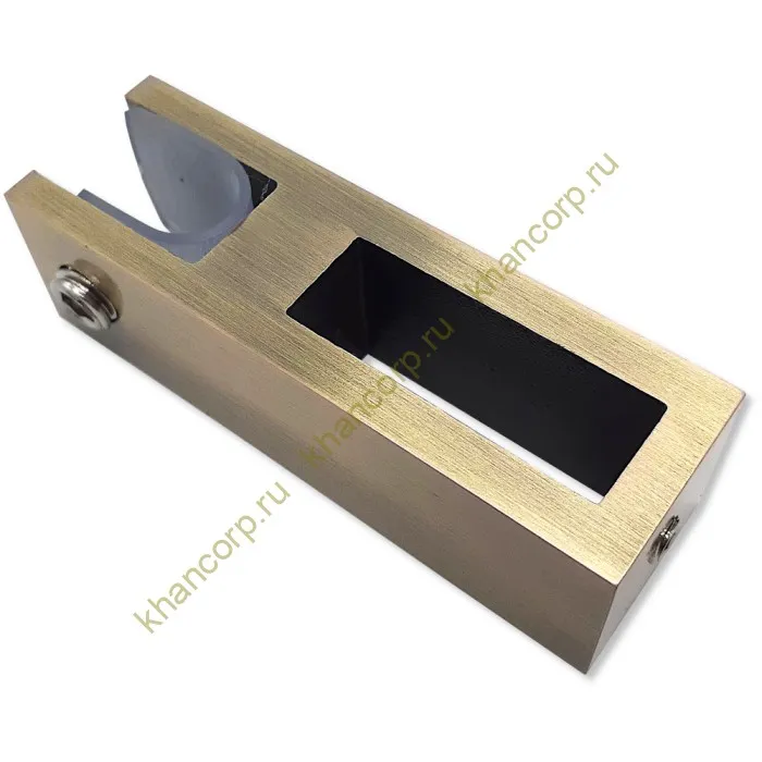 Держатель стекла FDC-31 сквозной 30х10 вертикальный, нержавейка/бронза