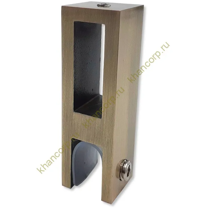 Держатель стекла FDC-31 сквозной 30х10 вертикальный, нержавейка/бронза