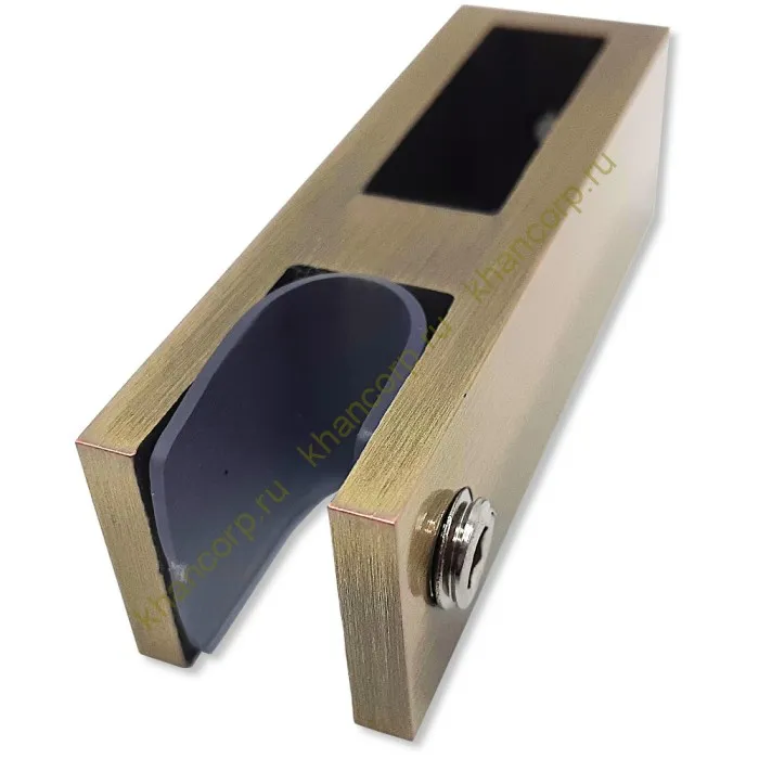 Держатель стекла FDC-31 сквозной 30х10 вертикальный, нержавейка/бронза