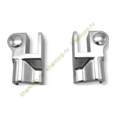 Коннектор прямой FDPA-400 стекло-порог (2 шт. левый+правый), ПВХ/хром