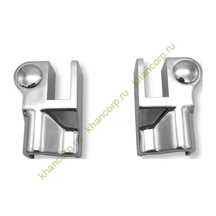 Коннектор прямой FDPA-400 стекло-порог (2 шт. левый+правый), ПВХ/хром