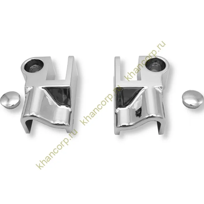 Коннектор прямой FDPA-400 стекло-порог (2 шт. левый+правый), ПВХ/хром