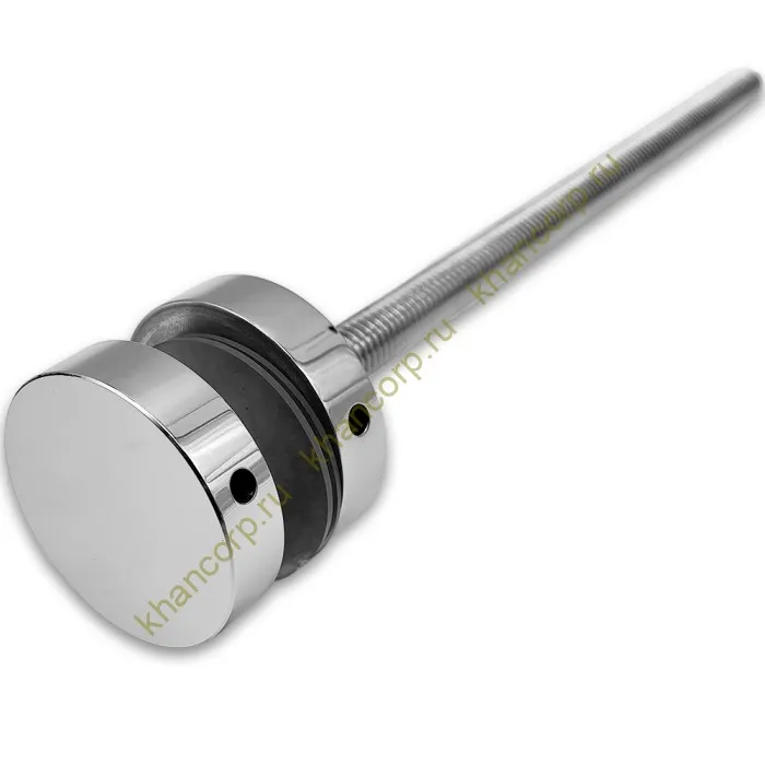 Стеклодержатель FKK-46, 10х10 мм Ø40 мм М10 для стекла, нержавейка/полированный