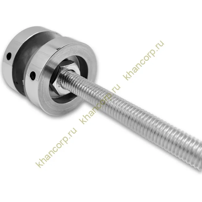 Стеклодержатель FKK-46, 10х10 мм Ø40 мм М10 для стекла, нержавейка/полированный