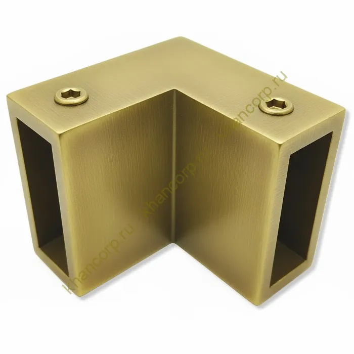 Соединитель FDC-32 трубы 30х10 угловой 90° вертикальный, нержавейка/бронза