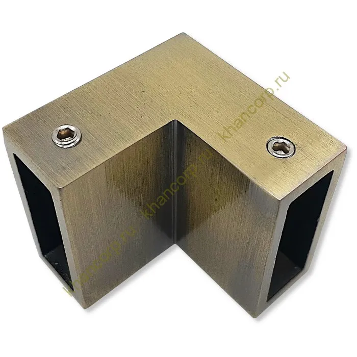 Соединитель FDC-32 трубы 30х10 угловой 90° вертикальный, нержавейка/бронза