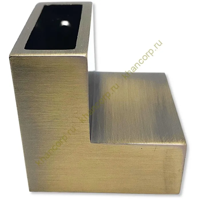 Соединитель FDC-32 трубы 30х10 угловой 90° вертикальный, нержавейка/бронза