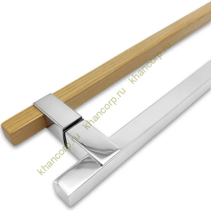 Ручка для сауны FDR-172, 20х450х550 мм, нержавейка/дерево/полированный