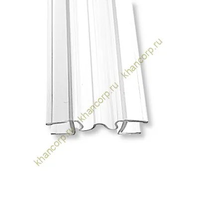 Уплотнитель ПРЕМИУМ гармошка прозрачный 2.5 м под стекло 8 мм FDPP-410.8