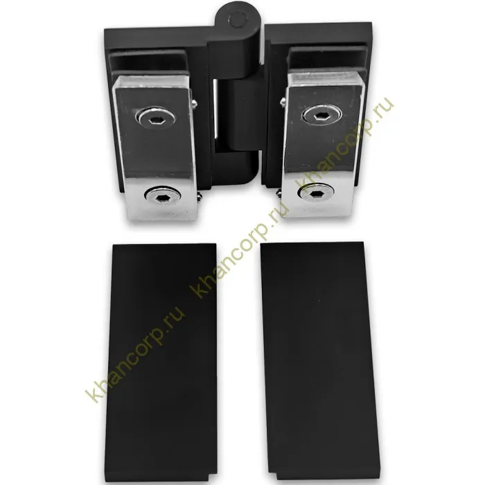 Петля Гера FDP-121 стекло-стекло 180˚, латунь/черный