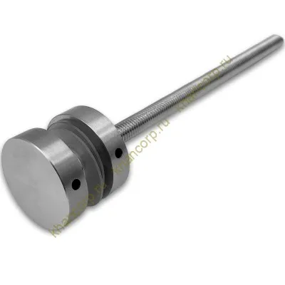 Стеклодержатель FKK-46, 10х10 мм Ø40 мм М10 для стекла, нержавейка/матовый