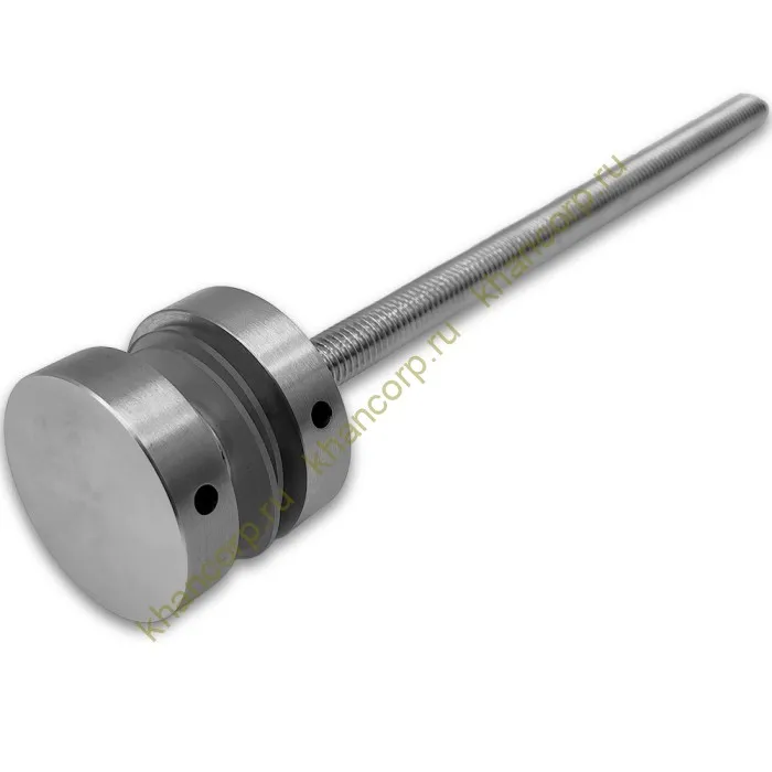 Стеклодержатель FKK-46, 10х10 мм Ø40 мм М10 для стекла, нержавейка/матовый