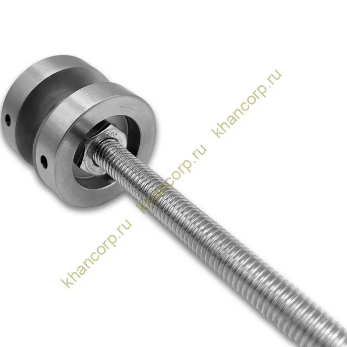 Стеклодержатель FKK-46, 10х10 мм Ø40 мм М10 для стекла, нержавейка/матовый