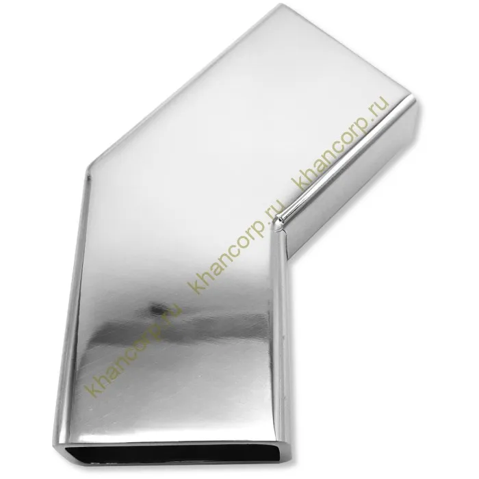 Соединитель FDC-39 трубы 30х10 угловой 135° горизонтальный, нержавейка/полированный