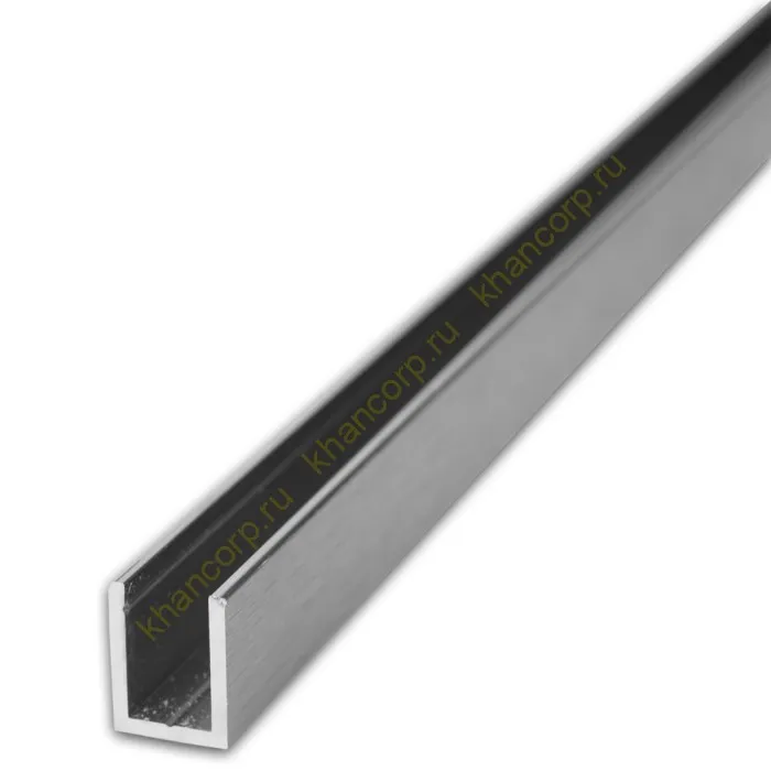 Профиль FDPA-60.3 п-образный 19х14,5х2 мм под стекло 10 мм, 3 м, алюминий/матовый