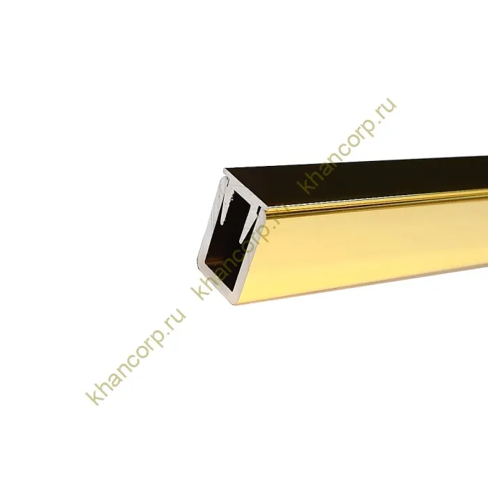 Профиль FDPA-51.3 п-образный 19х12х1,75 мм под стекло 8 мм, 3 м, алюминий/золото