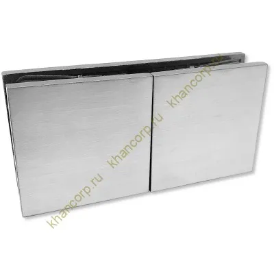 Коннектор Альфа FDK-16 стекло-стекло 180˚ нержавейка/матовый