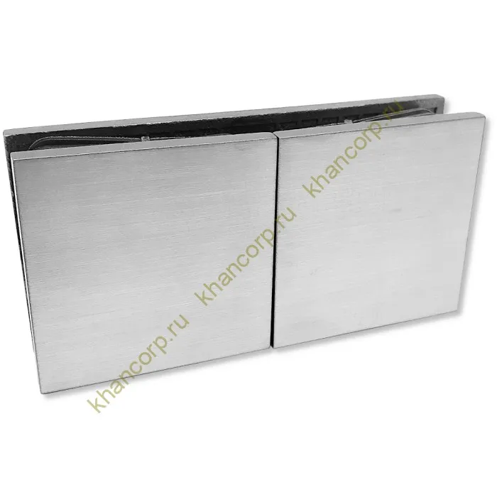 Коннектор Альфа FDK-16 стекло-стекло 180˚ нержавейка/матовый