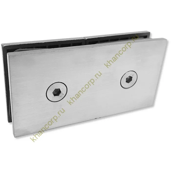 Коннектор Альфа FDK-16 стекло-стекло 180˚ нержавейка/матовый