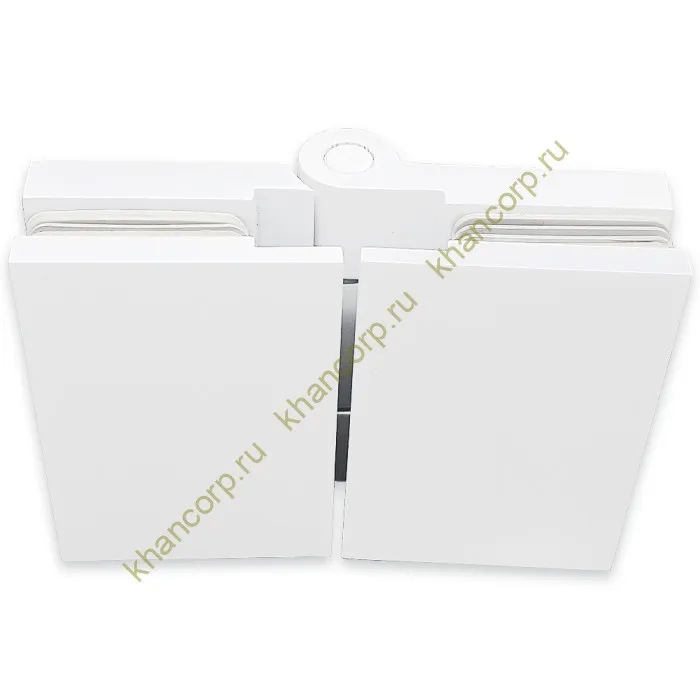 Петля Майя FDP-171 стекло-стекло 180˚, латунь/белый