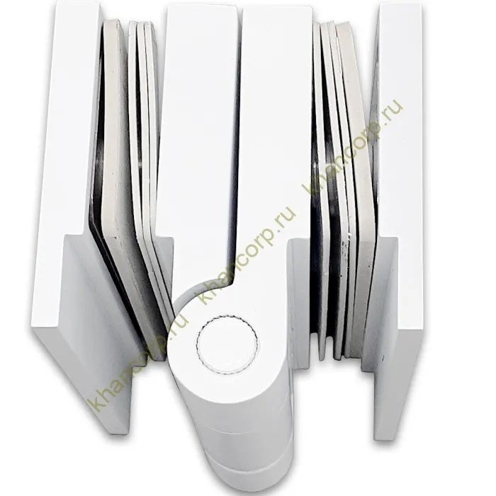 Петля Майя FDP-171 стекло-стекло 180˚, латунь/белый