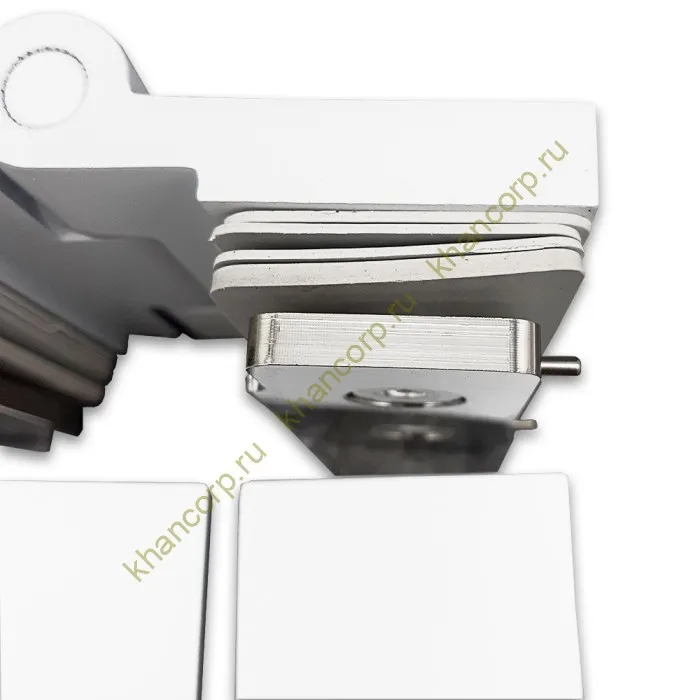 Петля Майя FDP-171 стекло-стекло 180˚, латунь/белый