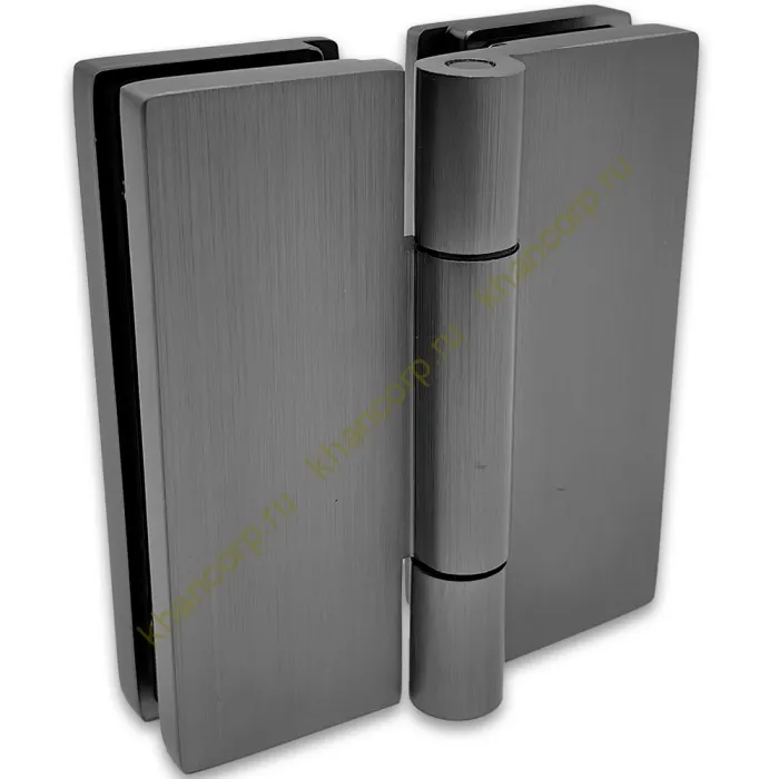 Петля Гера FDP-121 (гармошка) стекло-стекло 180˚, латунь/оружейная сталь