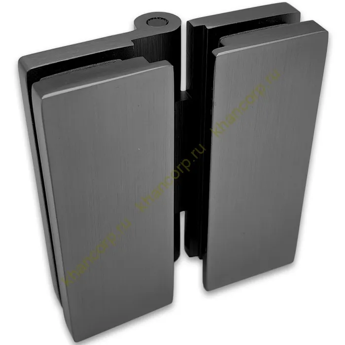 Петля Гера FDP-121 (гармошка) стекло-стекло 180˚, латунь/оружейная сталь